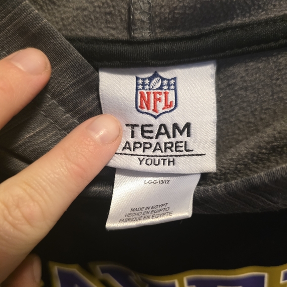 NFL Ravens Black and Gray Kids Hoodie - Picture 4 of 4